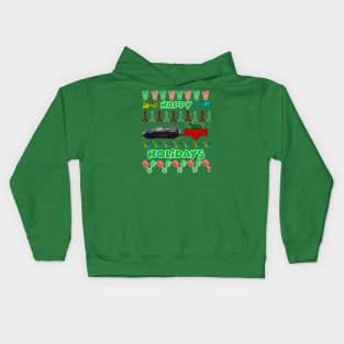 Merry chrismas, car guy, car enthusiast merry chrismas (Tesla) Kids Hoodie